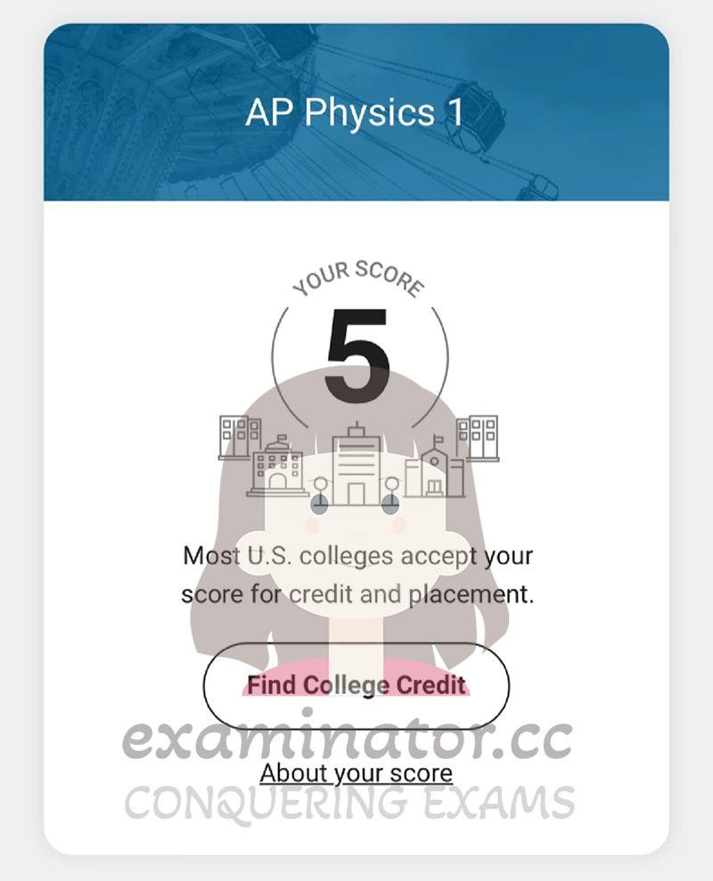 AP Physics 1: Score 5