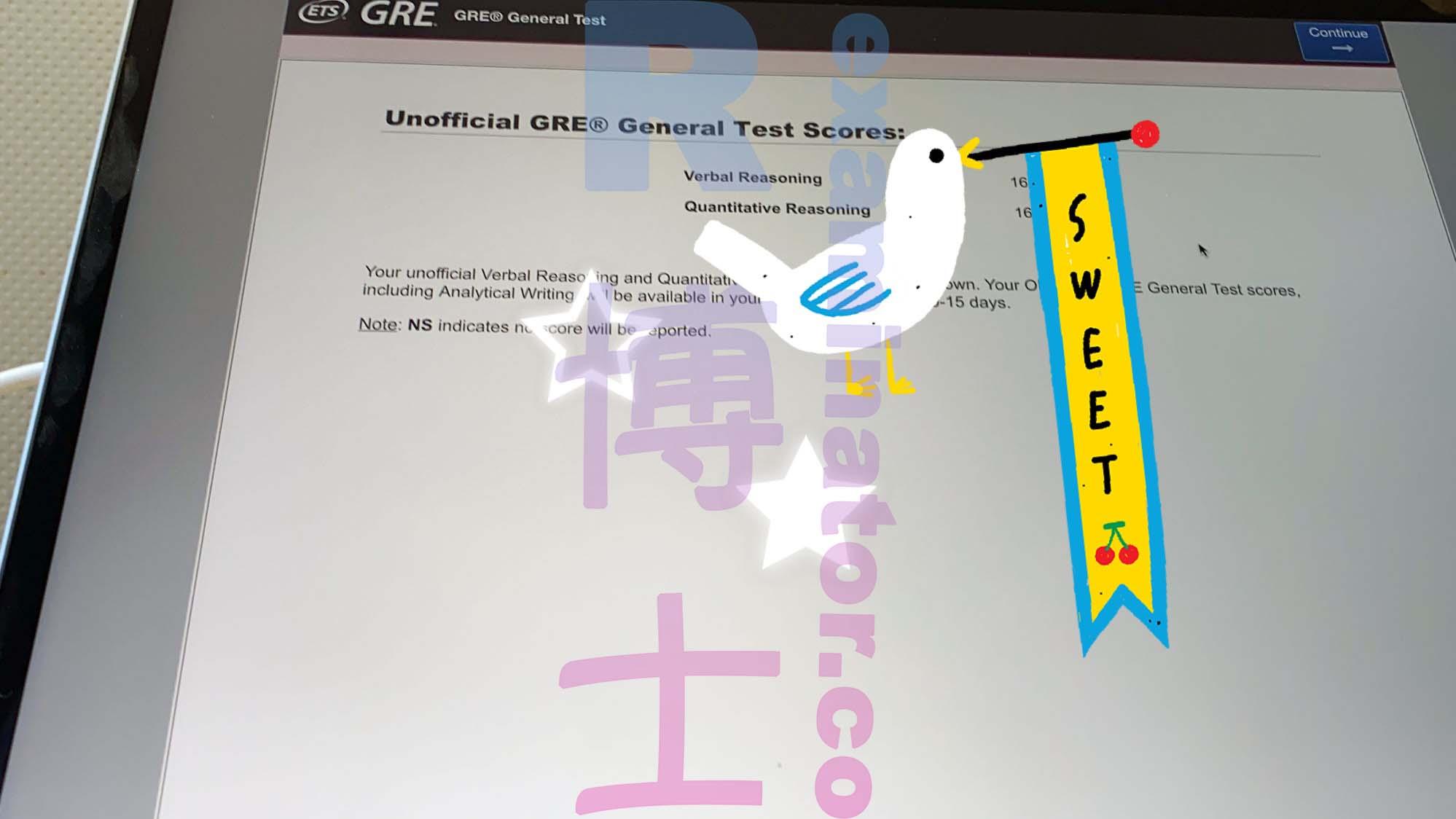 score image for GRE Cheating success story #125