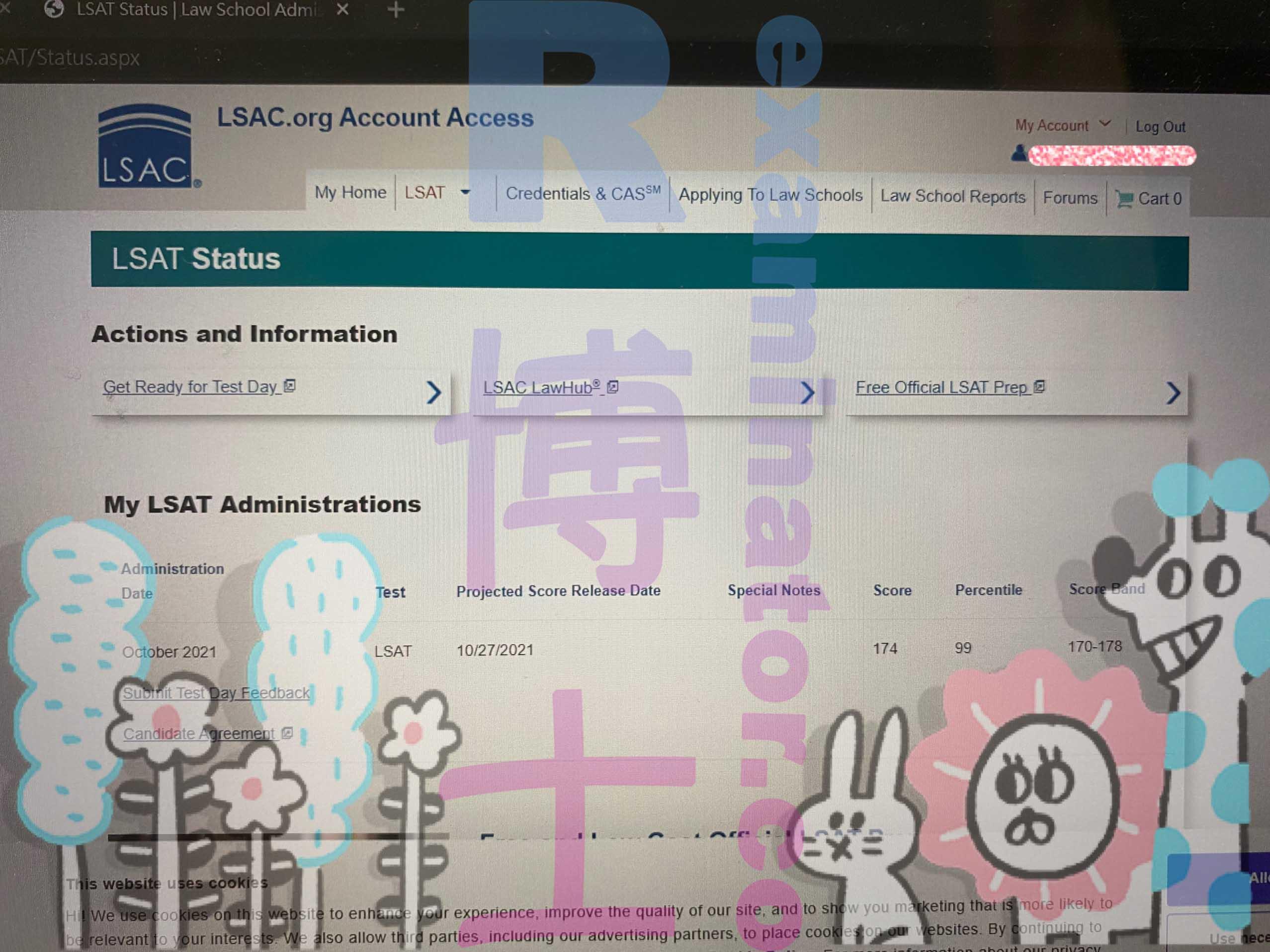 score image for LSAT Cheating success story #224