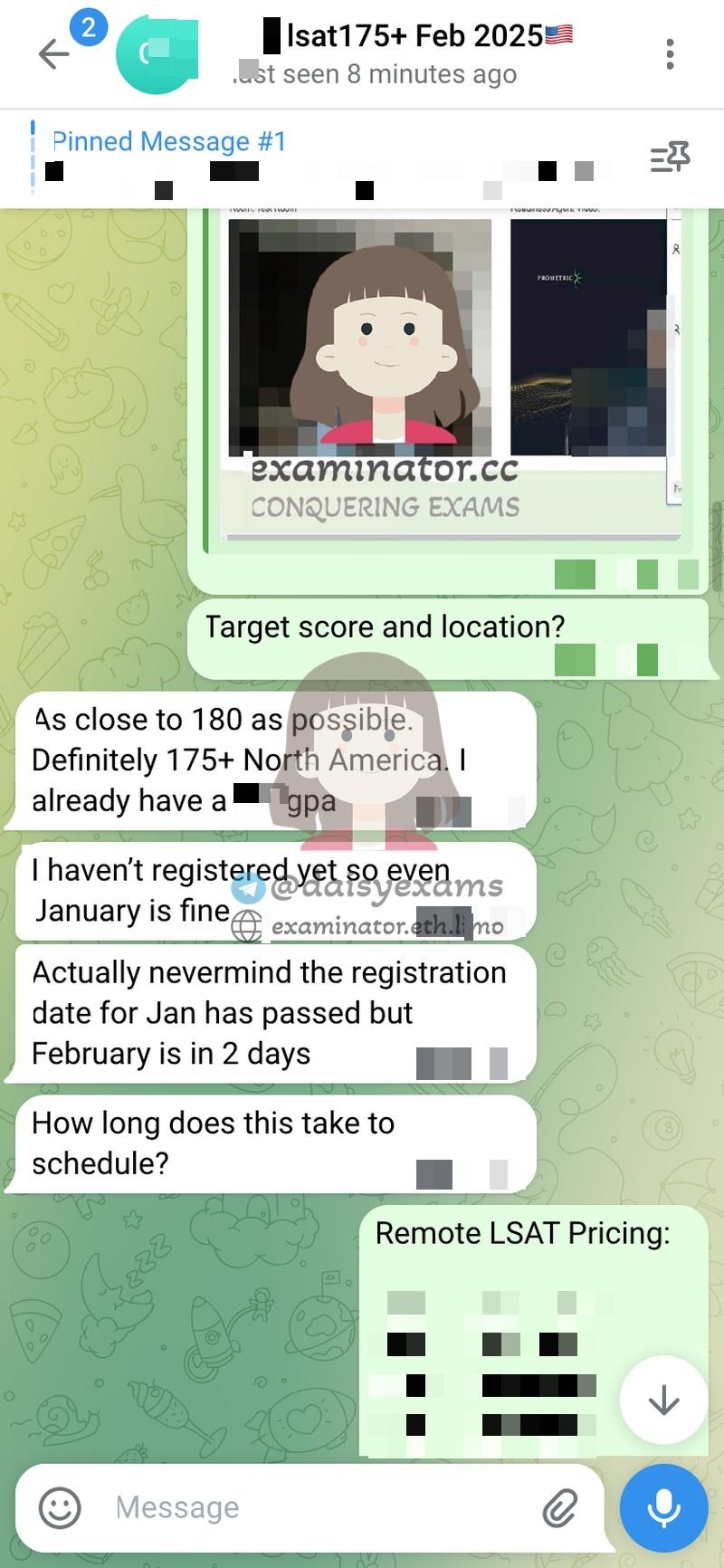 score image for LSAT Cheating success story #733