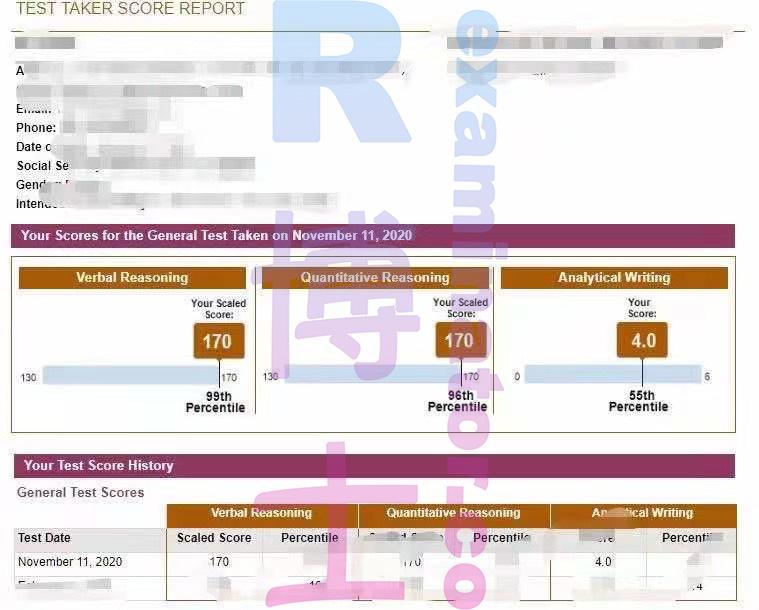 score image for GRE Cheating success story #83