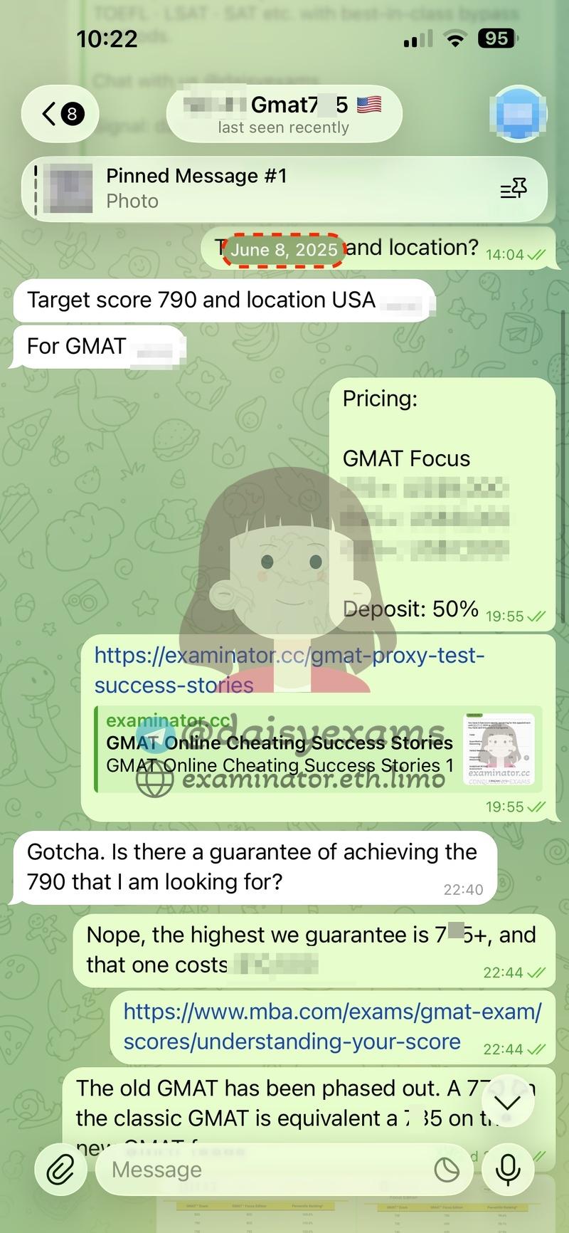 score image for GMAT Cheating success story #739