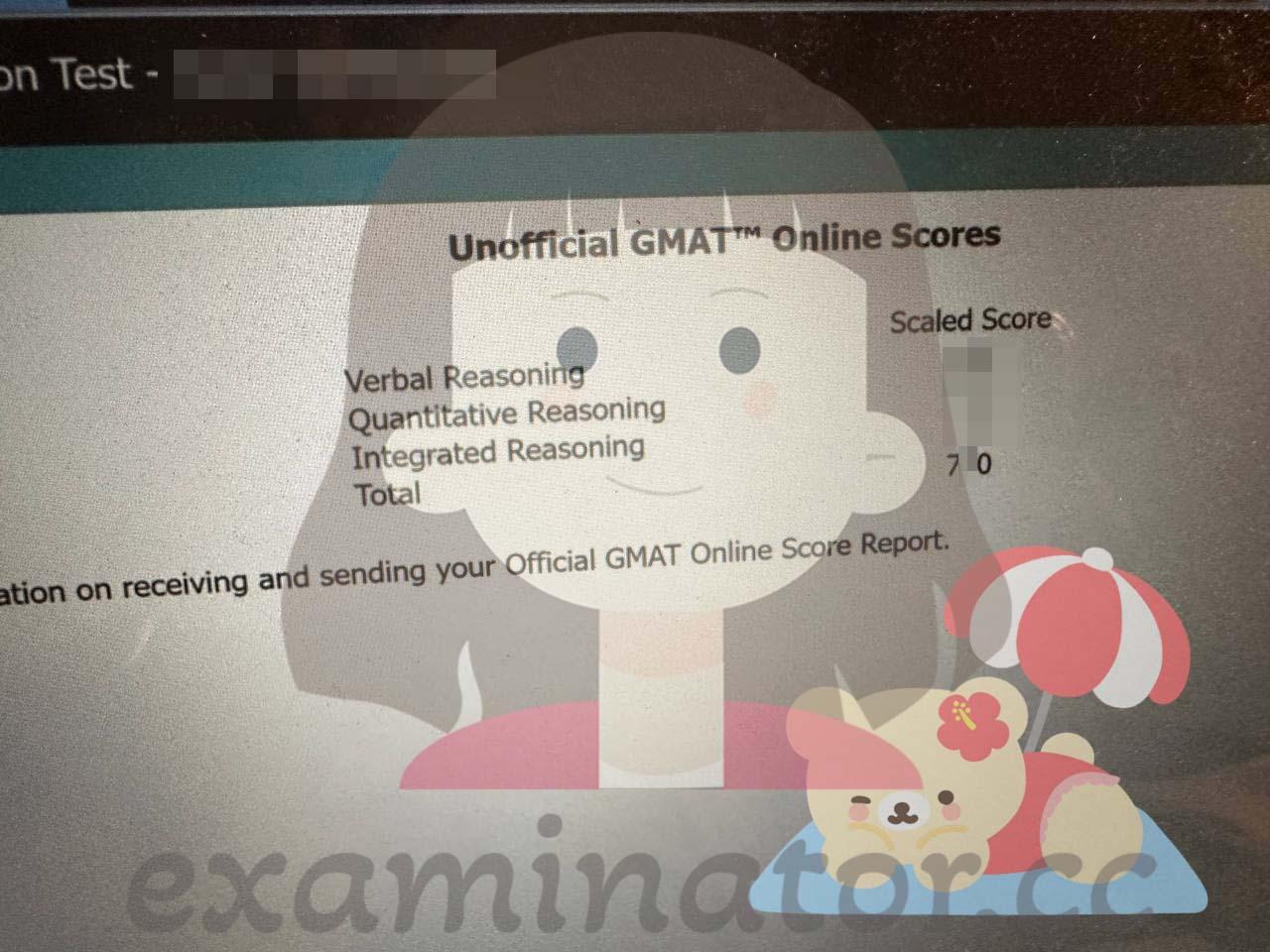 score image for GMAT Cheating success story #564