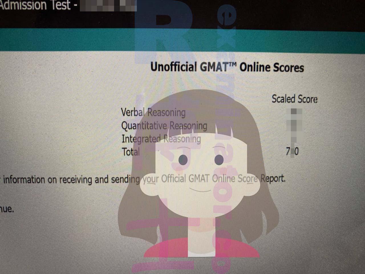 score image for GMAT Cheating success story #509
