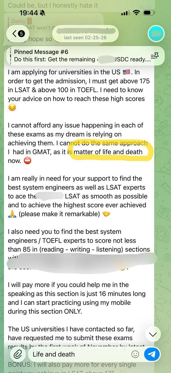 score image for TOEFL Cheating success story #724