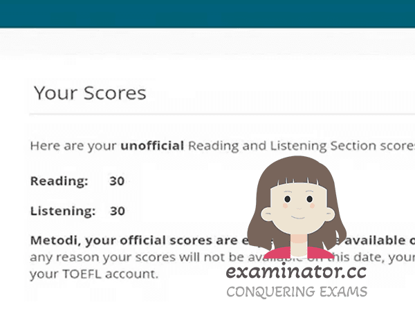 TOEFL Cheating Scores of perfect 30s