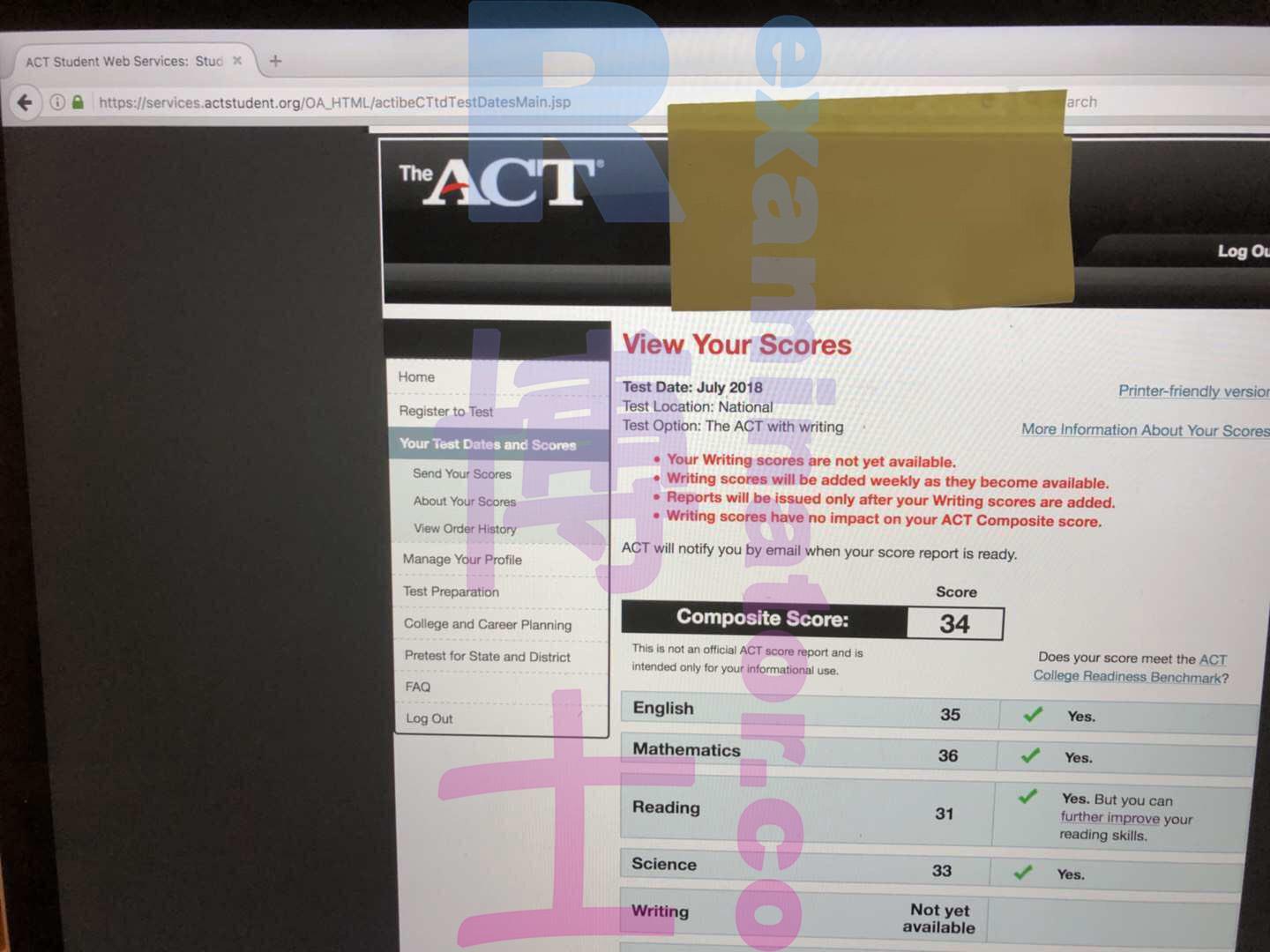 score image for ACT Proxy Testing success story #23