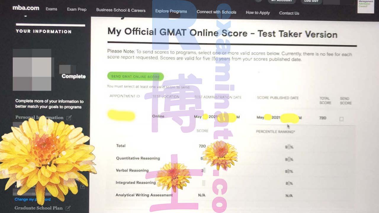score image for GMAT Cheating success story #157