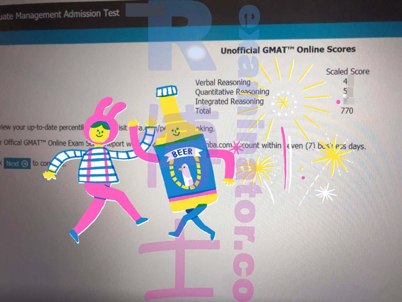score image for GMAT Proxy Testing success story #169