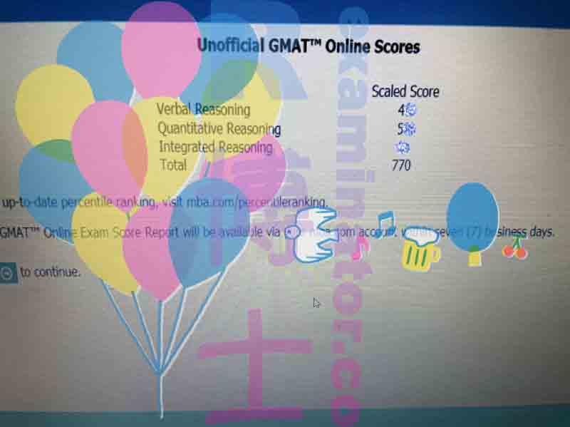 score image for GMAT Proxy Testing success story #207