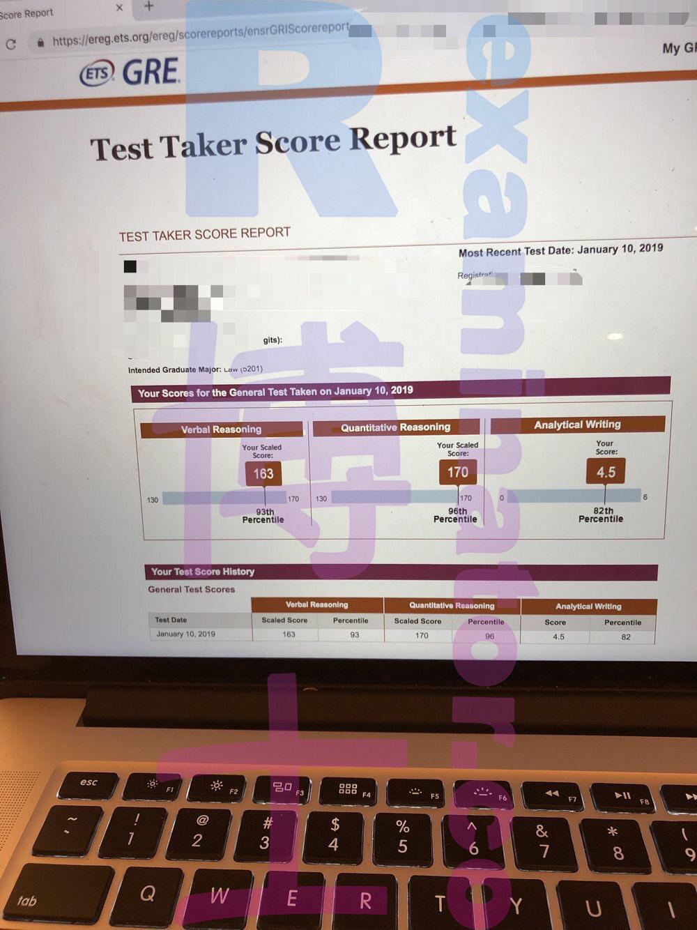 score image for GRE Proxy Testing success story #32