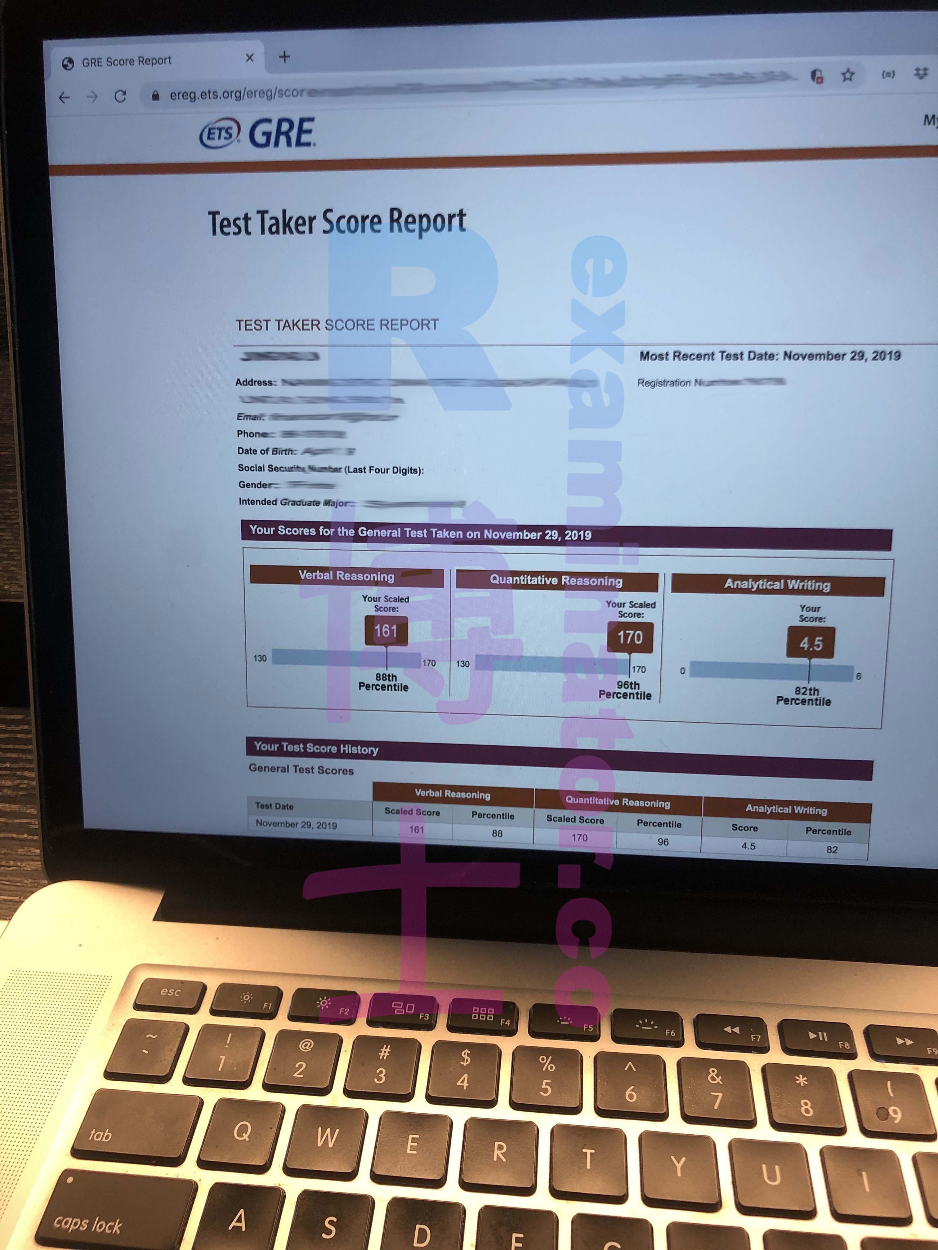 score image for GRE Proxy Testing success story #62