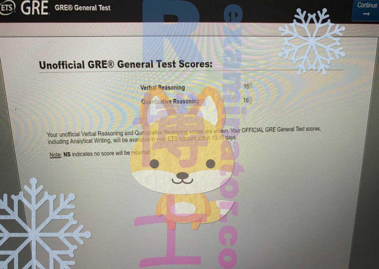 score image for GRE Cheating success story #409