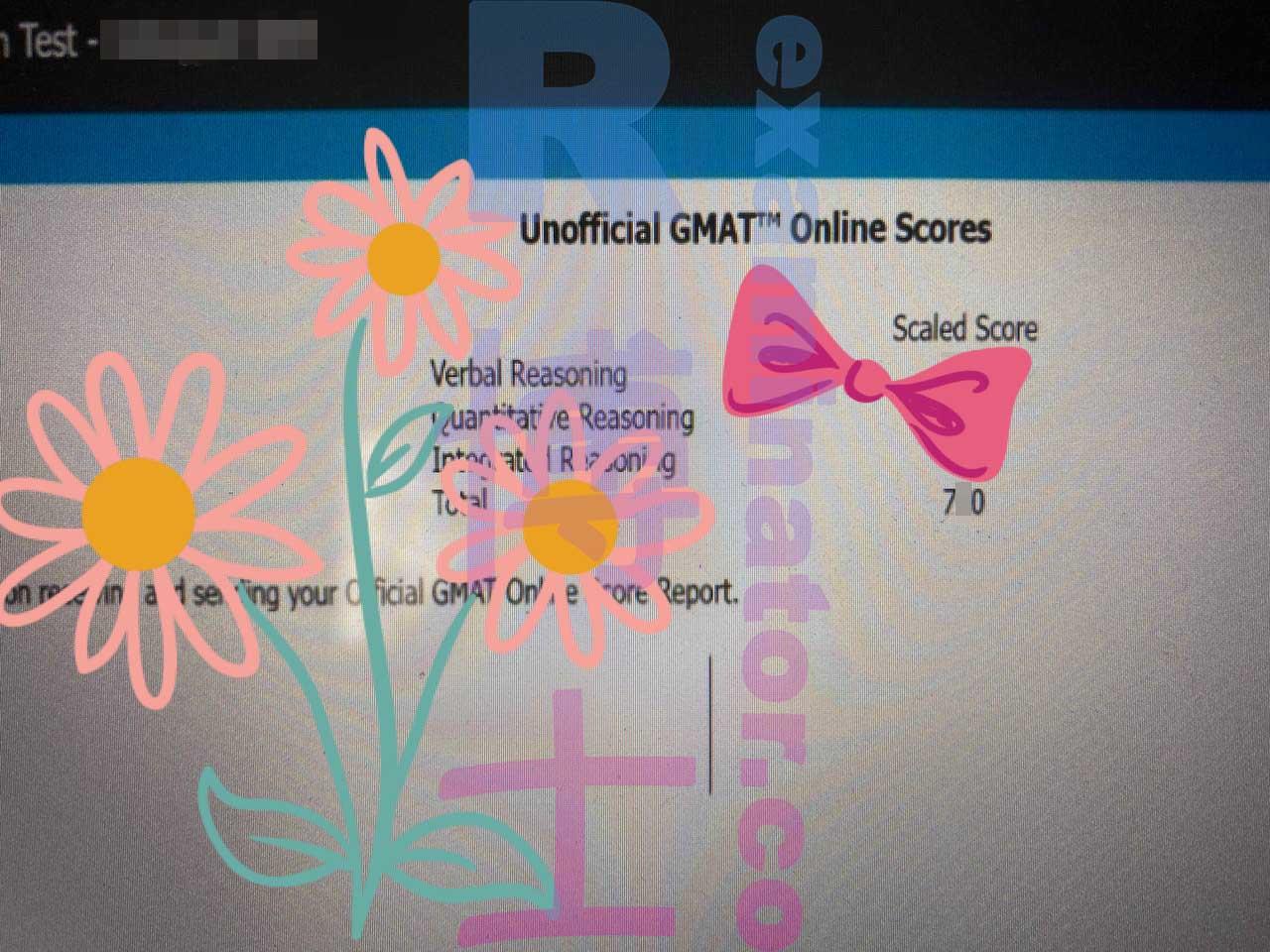 Score image for GMAT Proxy Testing success story #397
