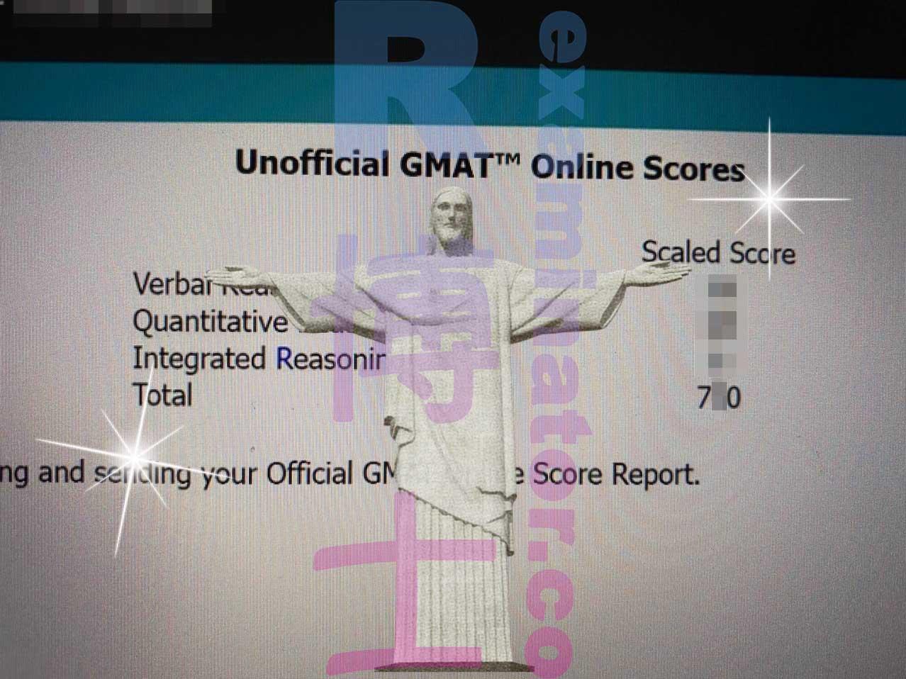 Score image for GMAT Cheating success story #367
