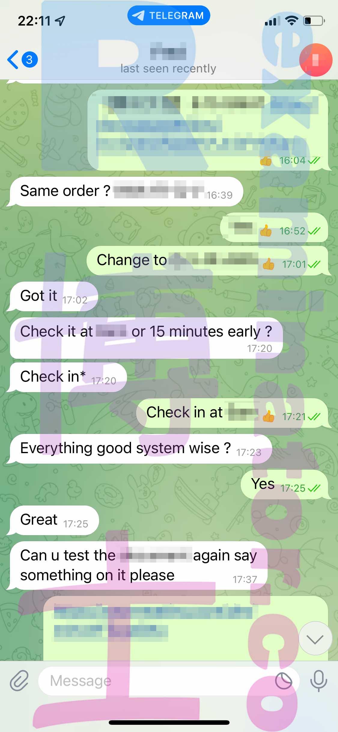 screenshot of chat logs for GMAT Proxy Testing success story #367