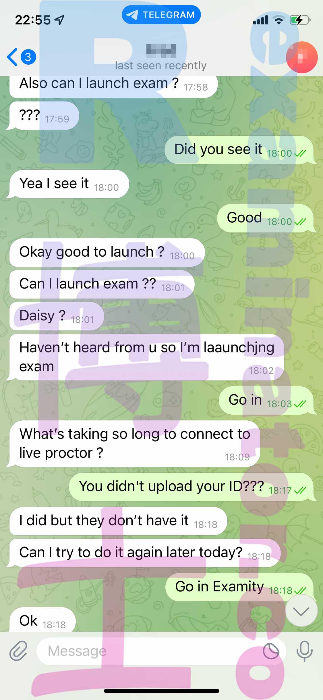screenshot of chat logs for [GMAT Cheating] success story #249