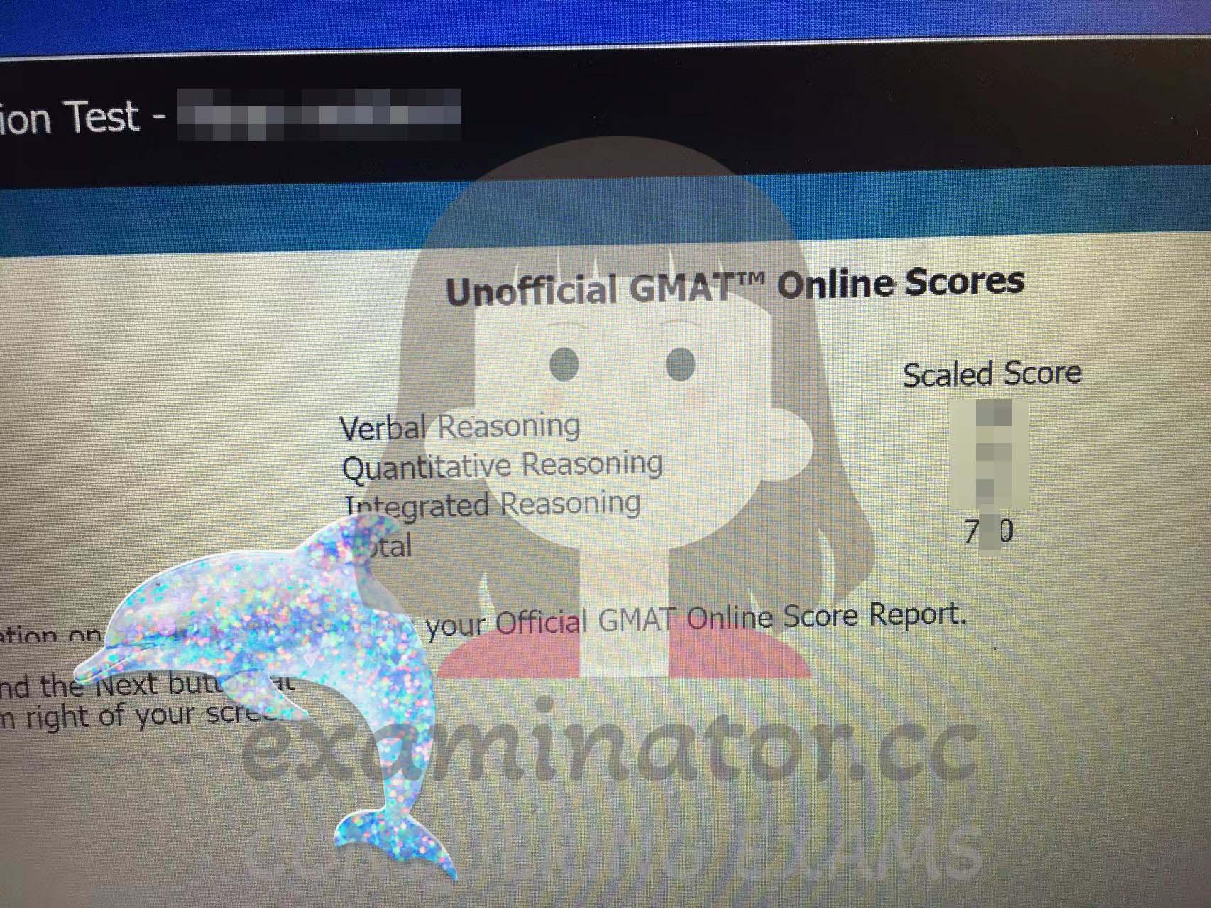 score image for GMAT Proxy Testing success story #568