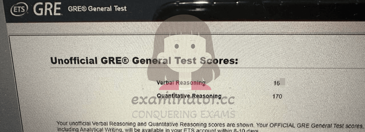 score image for GRE Cheating success story #611