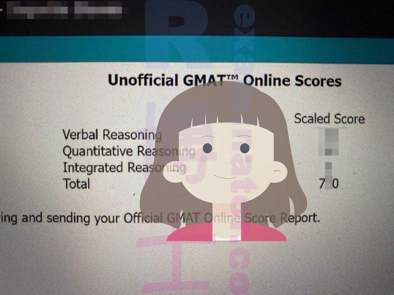 score image for GMAT Proxy Testing success story #487