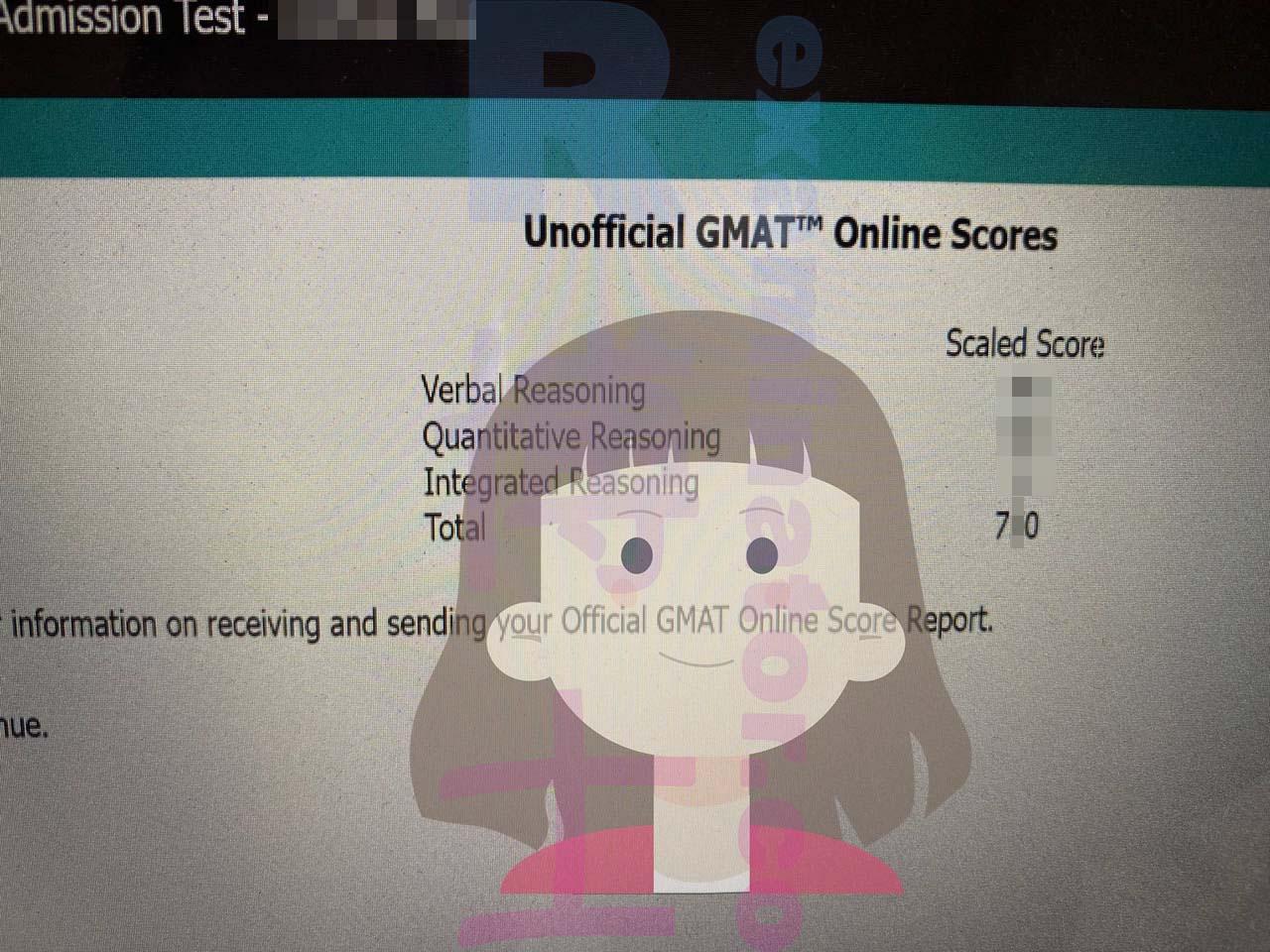 Score image for GMAT Cheating success story #509