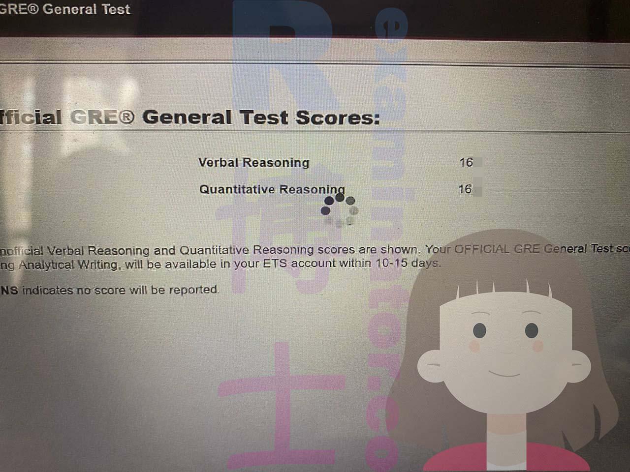 score image for GRE Proxy Testing success story #550