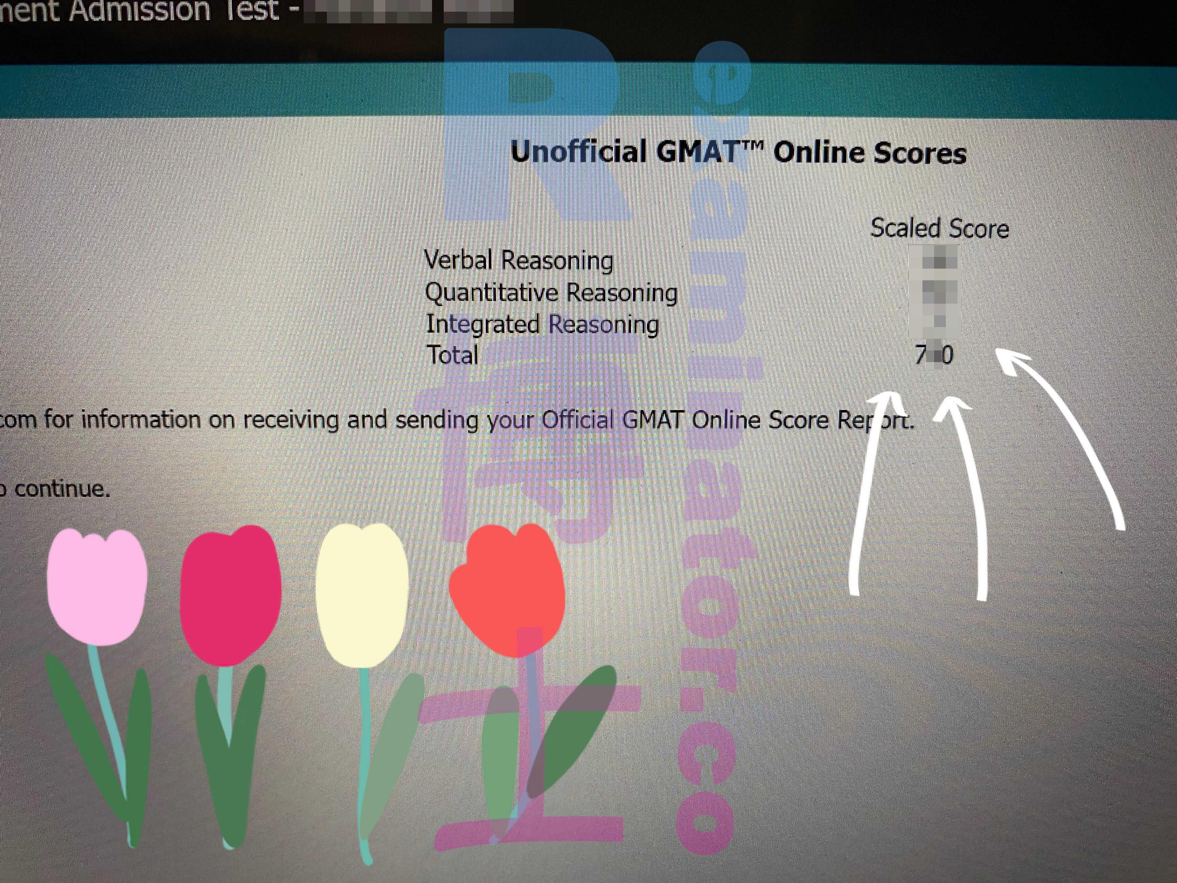 score image for GMAT Proxy Testing success story #402