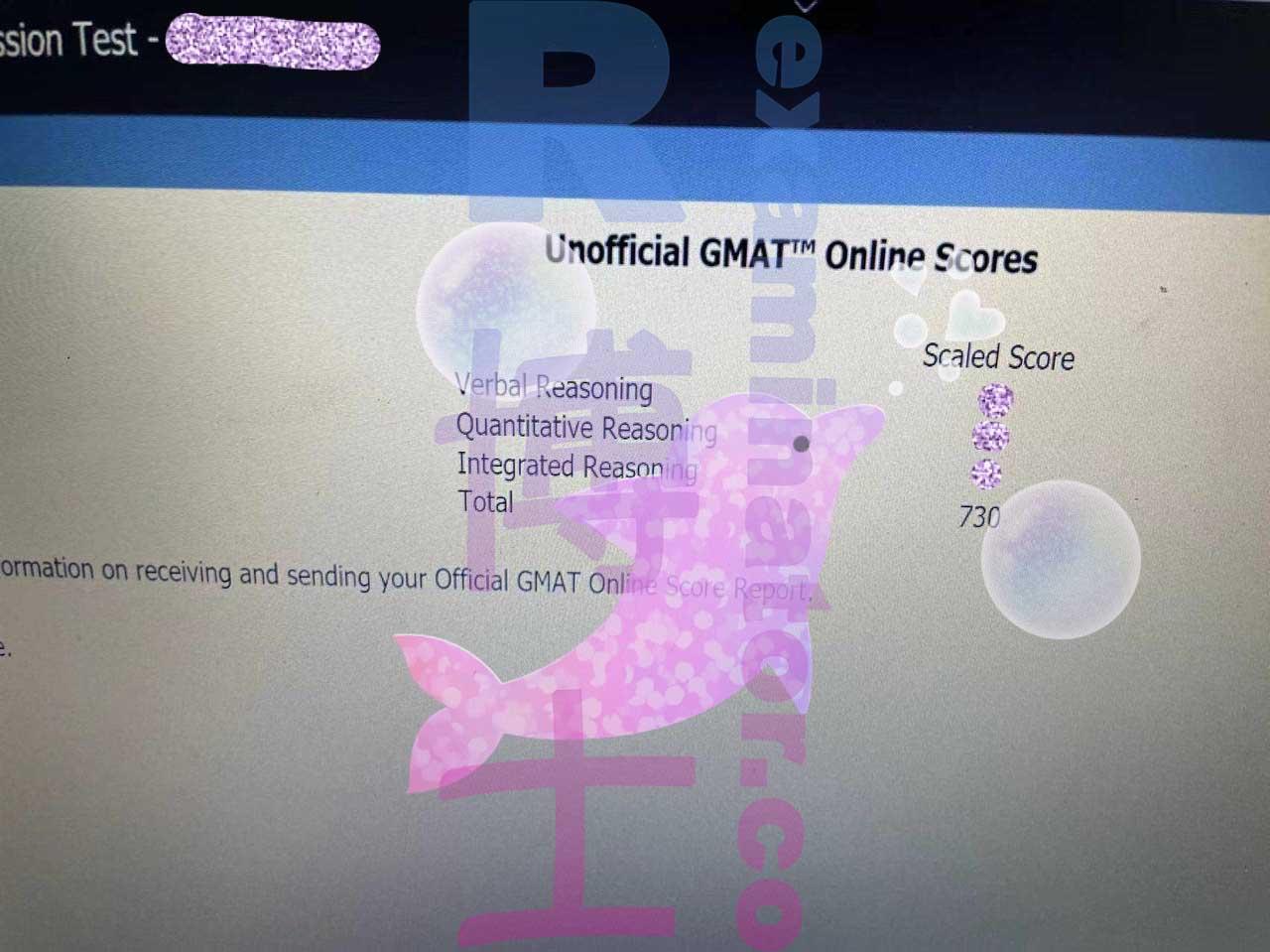 score image for GMAT Proxy Testing success story #347