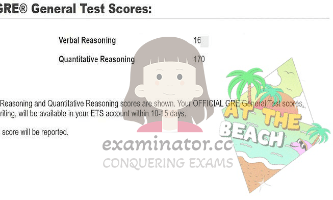 Score image for GRE Cheating success story #565