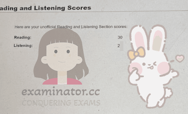 score image for TOEFL Cheating success story #614