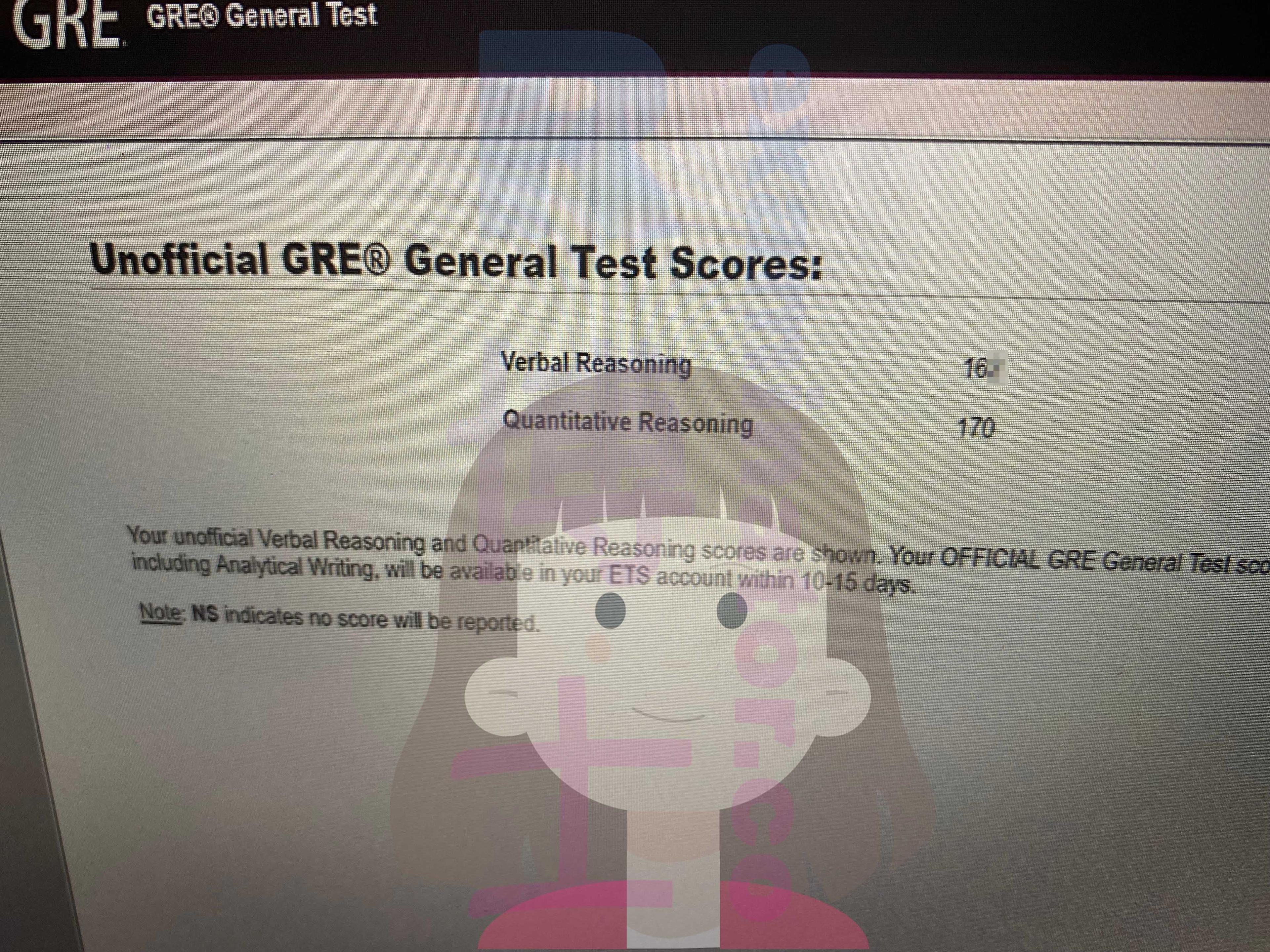 score image for GRE Proxy Testing success story #495
