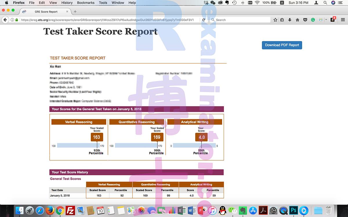 score image for GRE Cheating success story #21