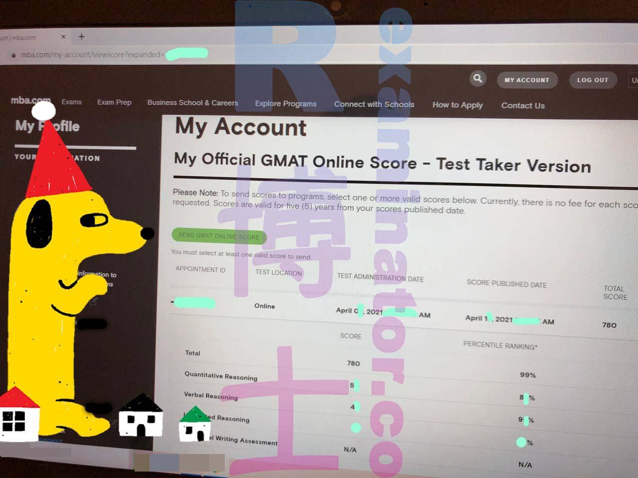 score image for GMAT Cheating success story #145