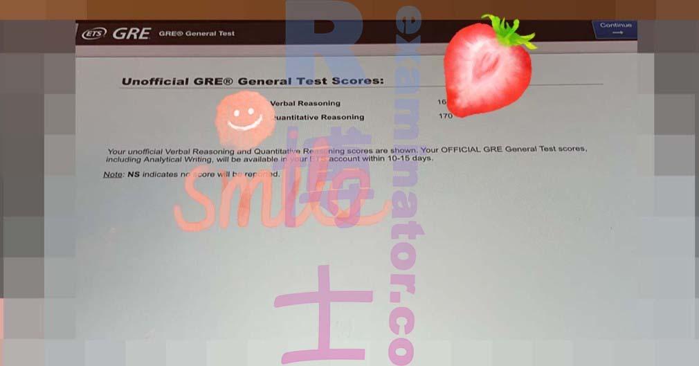 score image for GRE Cheating success story #173