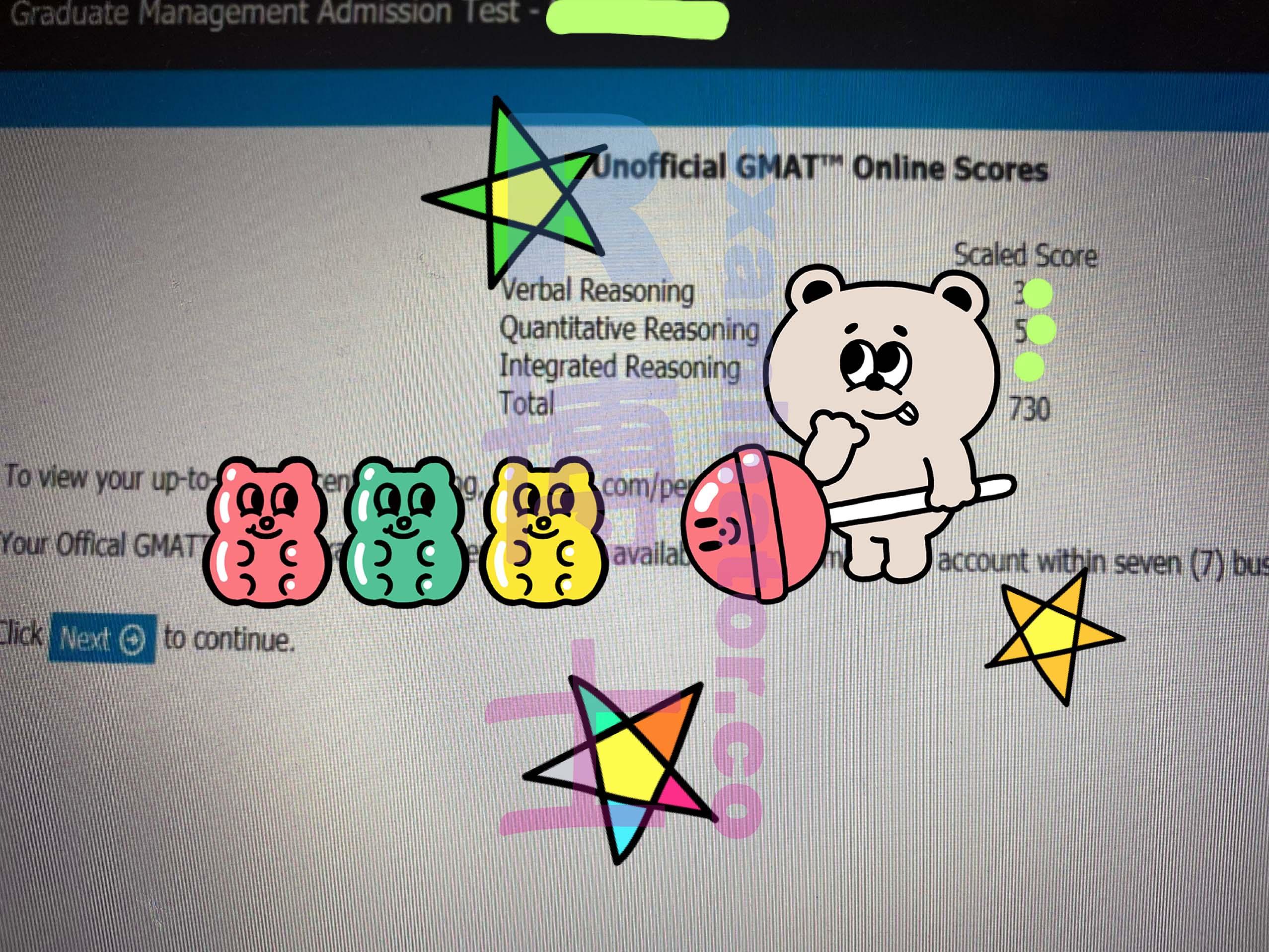 score image for GMAT Cheating success story #198