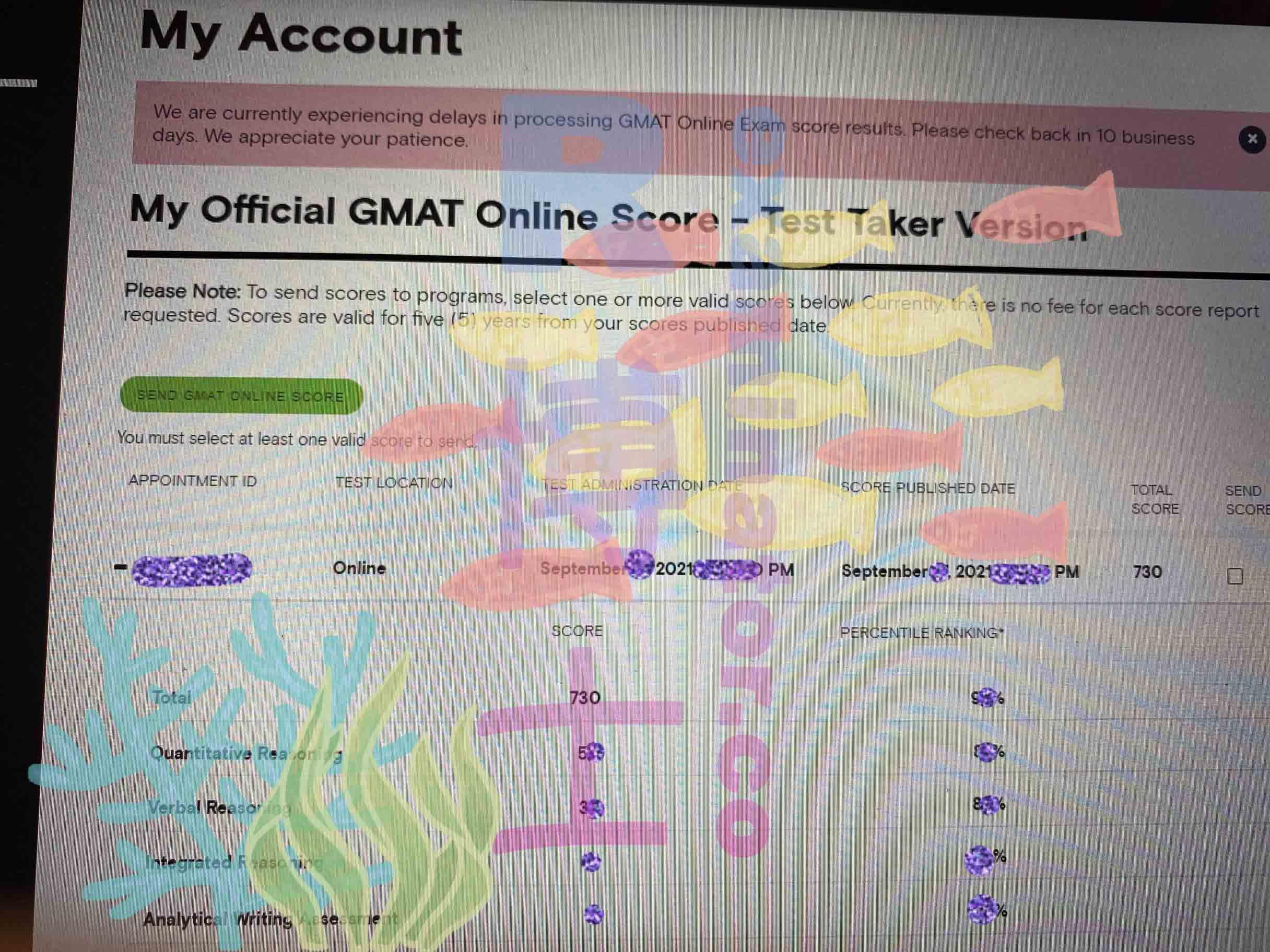 score image for GMAT Cheating success story #203