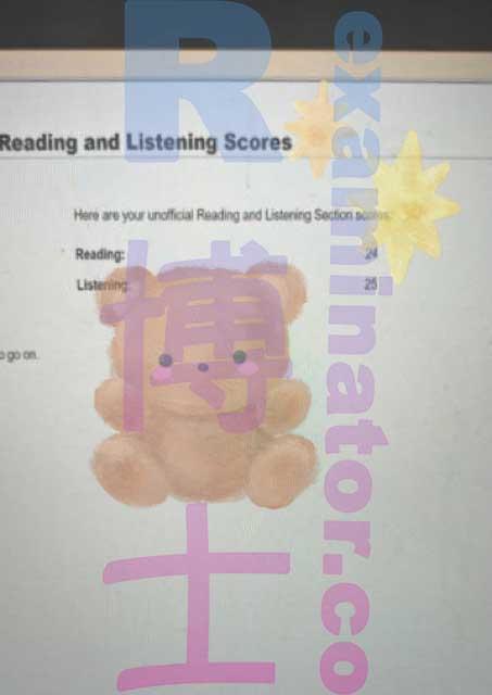 score image for TOEFL Cheating success story #284