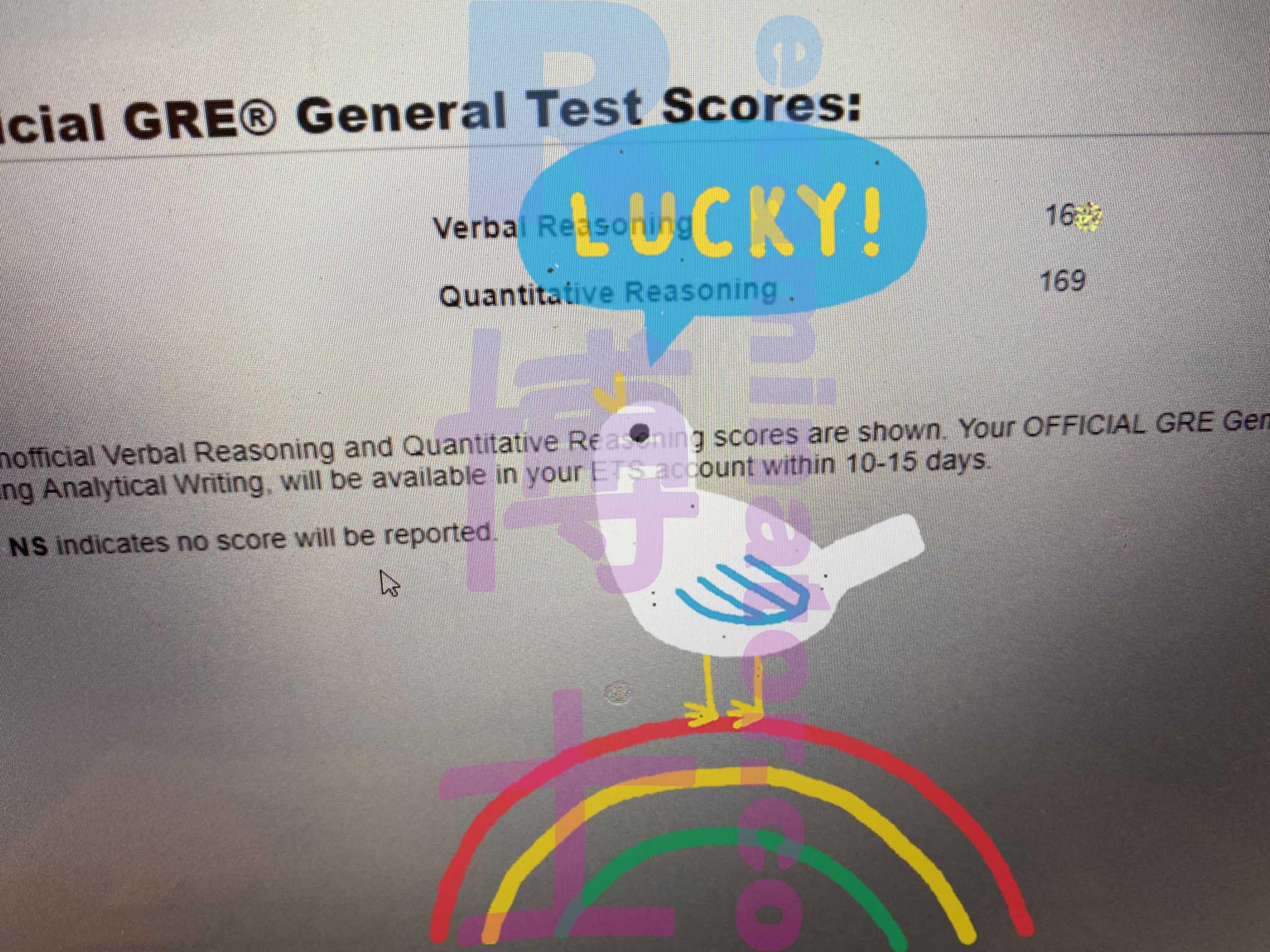 score image for GRE Cheating success story #287