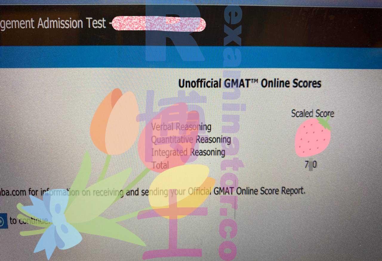 score image for GMAT Cheating success story #295