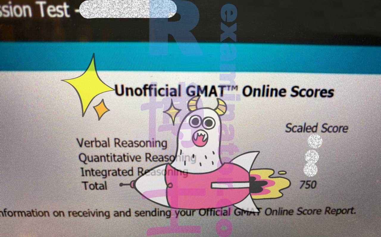 score image for GMAT Cheating success story #302