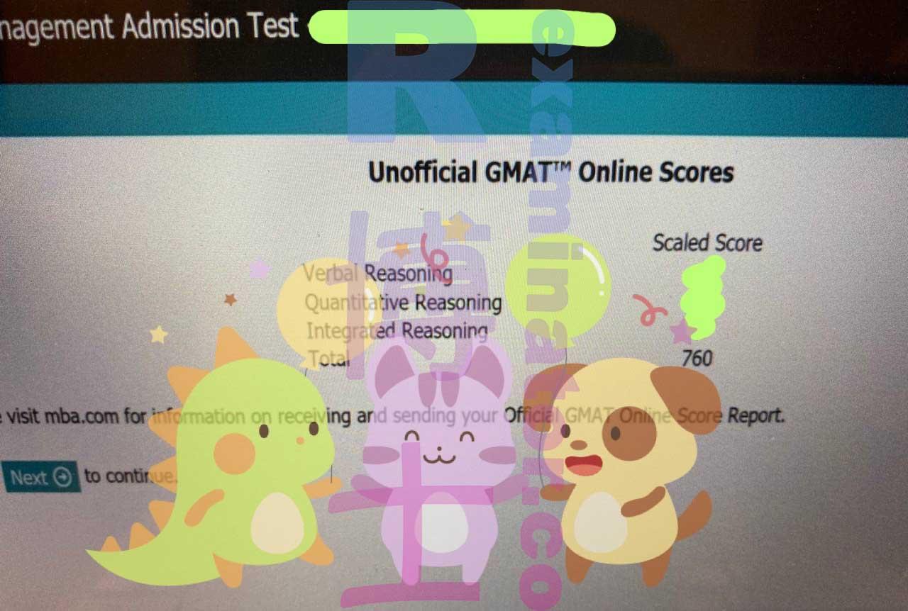 score image for GMAT Cheating success story #313