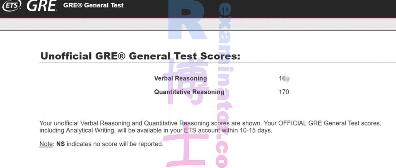 score image for GRE Cheating success story #79