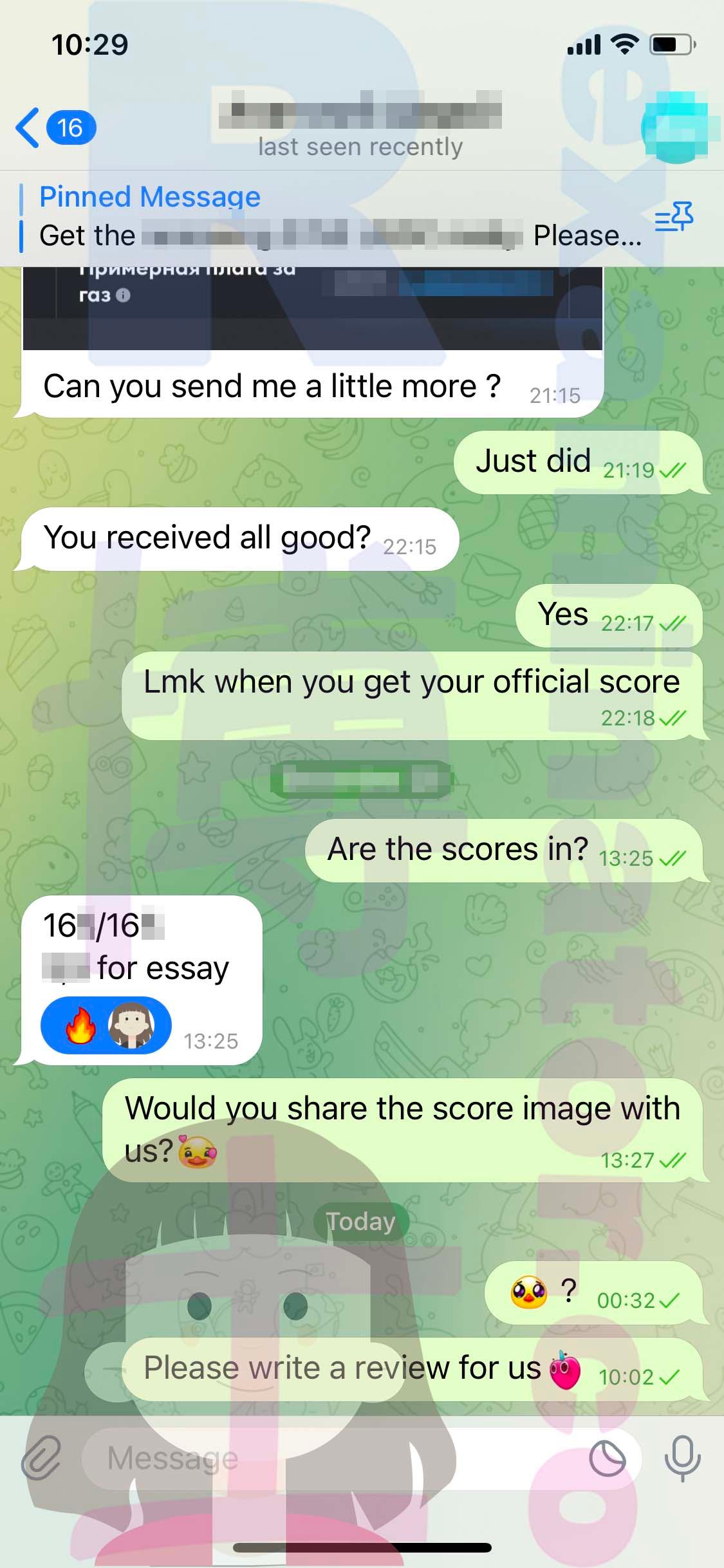 score image for GRE Cheating success story #500