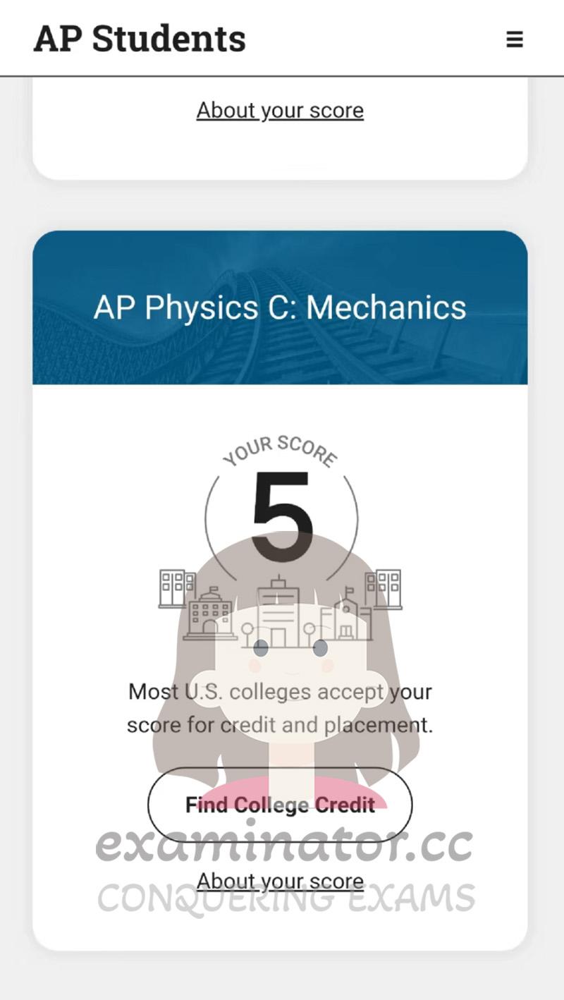AP Physics C: Mechanics: Score 5