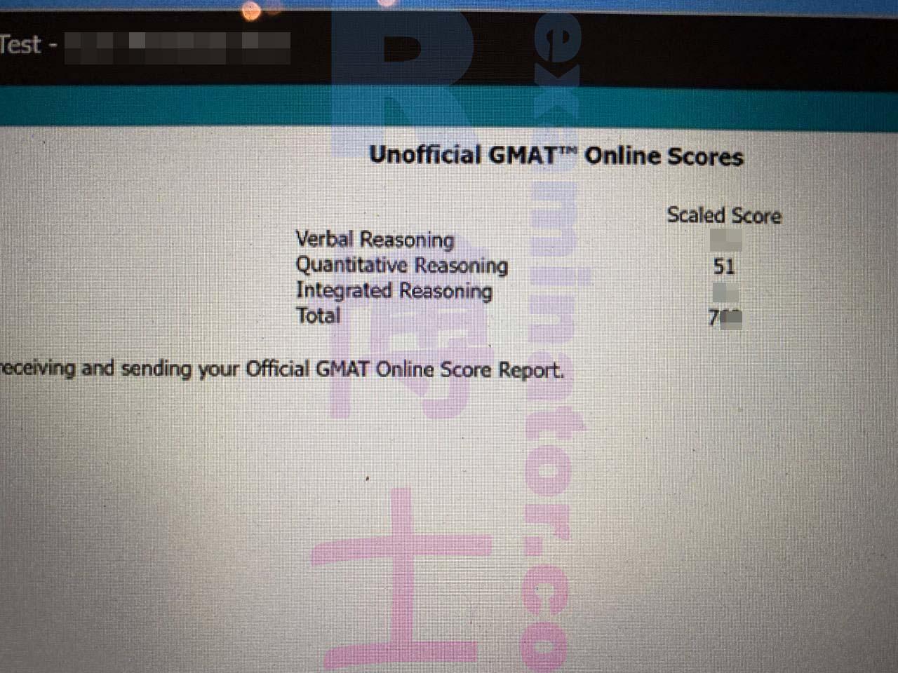 screenshot of chat logs for GMAT Cheating success story #459