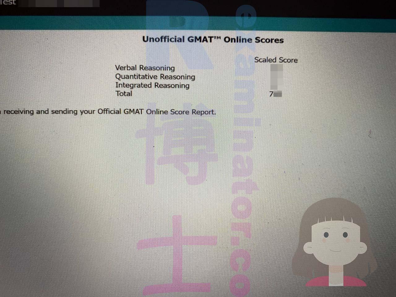 score image for GMAT Cheating success story #473