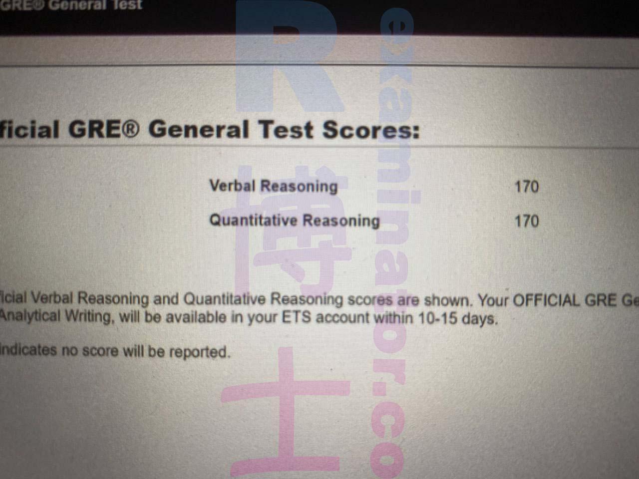 score image for GRE Cheating success story #472