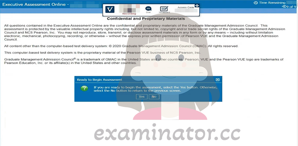 Bypass OnVUE and Cheat on Executive Assessment:  Confidential and proprietary materials