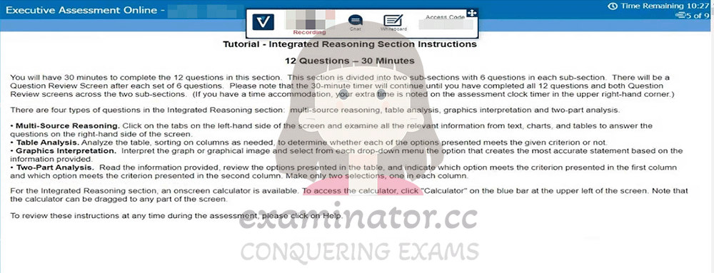 Bypass OnVUE and Cheat on Executive Assessment:  Tutorial - Integrated Reasoning