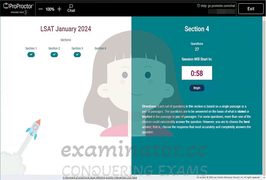 LSAT Cheating Complete All Four Sections